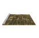 Sideview of Machine Washable Abstract Brown Modern Rug, wshabs994brn