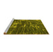 Sideview of Machine Washable Abstract Yellow Modern Rug, wshabs994yw