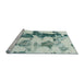 Sideview of Machine Washable Abstract Magic Mint Green Rug, wshabs995