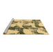 Sideview of Machine Washable Abstract Brown Modern Rug, wshabs995brn