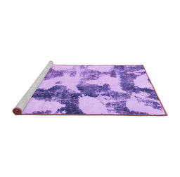 Sideview of Machine Washable Abstract Purple Modern Area Rugs, wshabs995pur