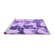 Sideview of Machine Washable Abstract Purple Modern Area Rugs, wshabs995pur