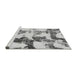 Sideview of Machine Washable Abstract Gray Modern Rug, wshabs995gry