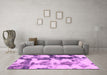 Machine Washable Abstract Pink Modern Rug in a Living Room, wshabs995pnk