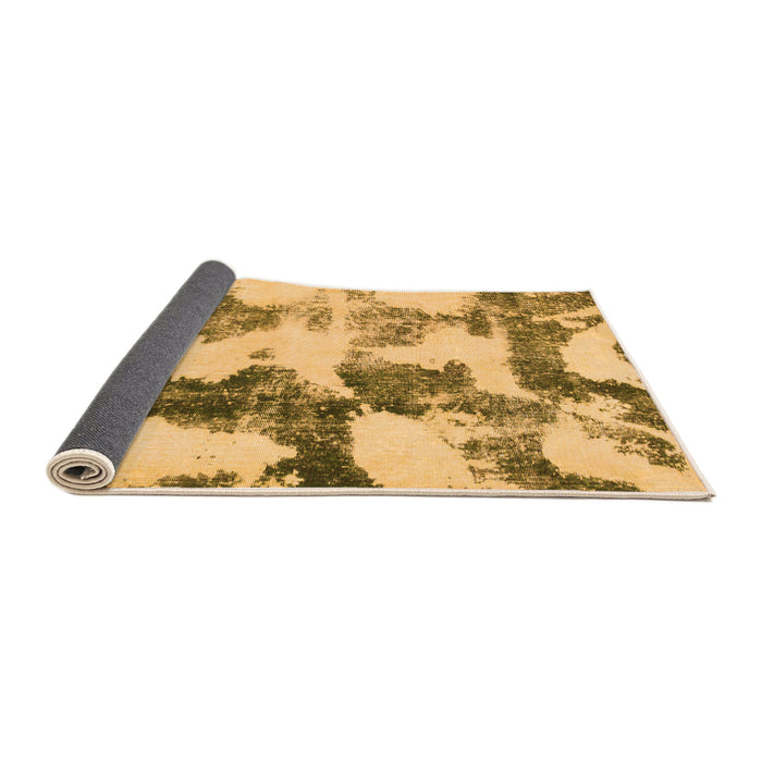 Sideview of Abstract Orange Modern Rug, abs995org