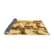 Sideview of Abstract Orange Modern Rug, abs995org