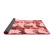 Abstract Red Modern Area Rugs