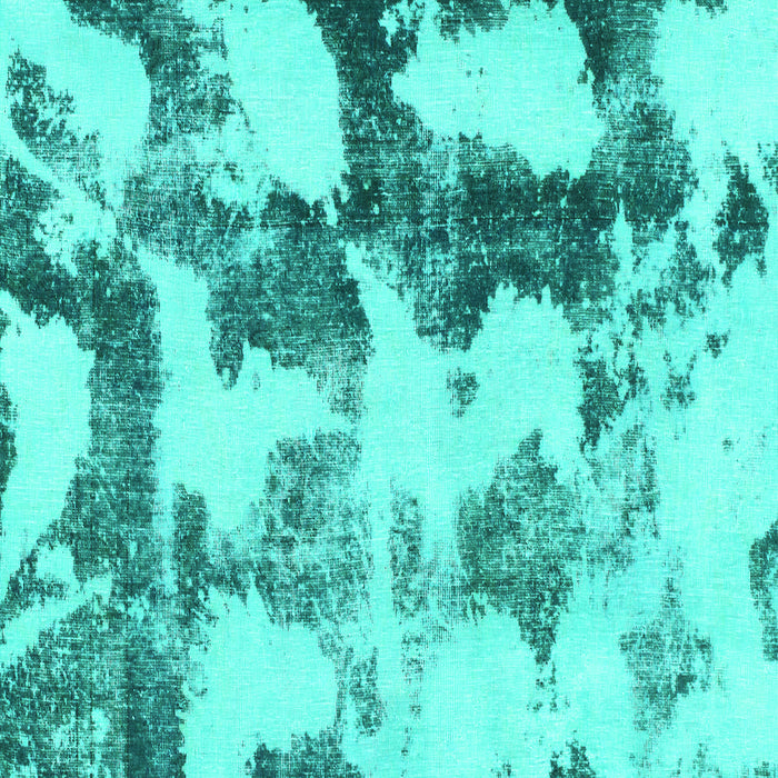 Square Abstract Turquoise Modern Rug, abs995turq