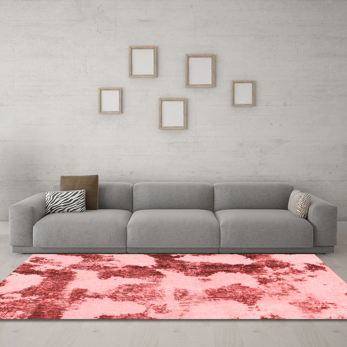 Modern Red Washable Rugs