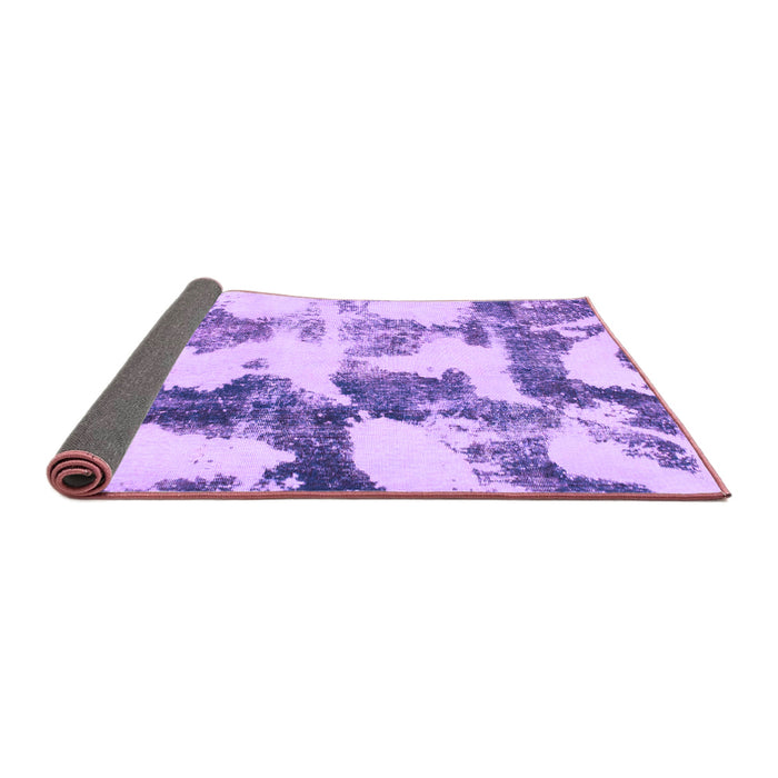 Sideview of Abstract Purple Modern Rug, abs995pur