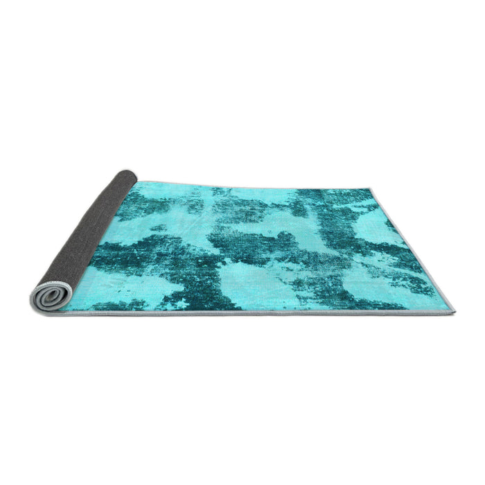 Sideview of Abstract Light Blue Modern Rug, abs995lblu