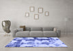 Machine Washable Abstract Blue Modern Rug in a Living Room, wshabs995blu