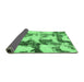 Sideview of Abstract Emerald Green Modern Rug, abs995emgrn