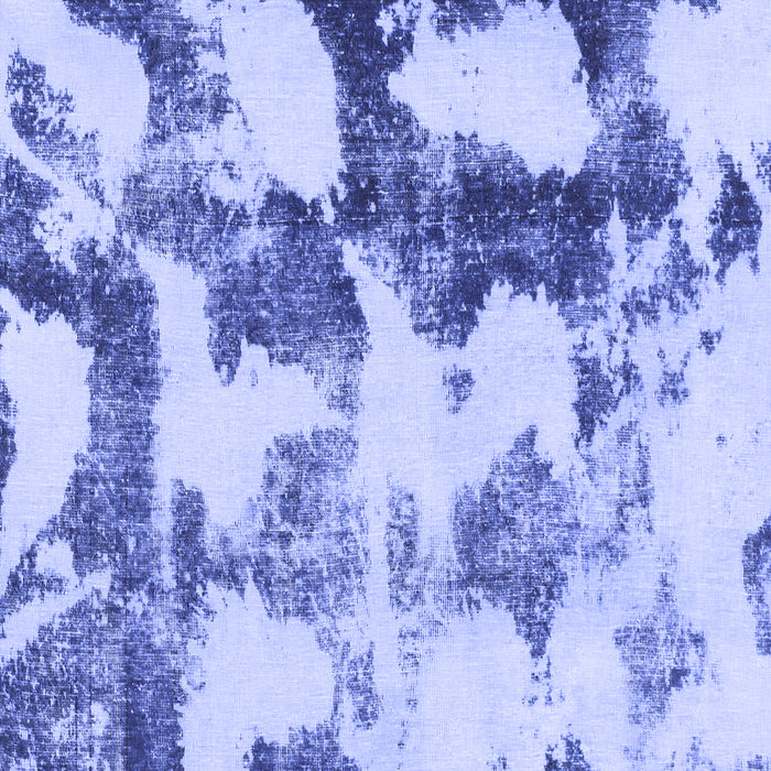 Square Abstract Blue Modern Rug, abs995blu