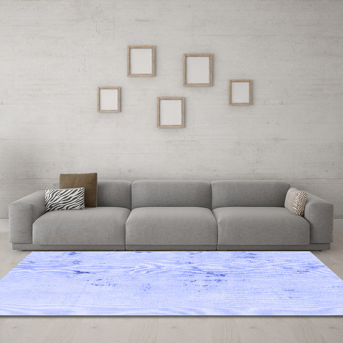 Machine Washable Abstract Blue Modern Rug in a Living Room, wshabs996blu