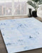 Machine Washable Abstract Pastel Blue Rug in a Family Room, wshabs996