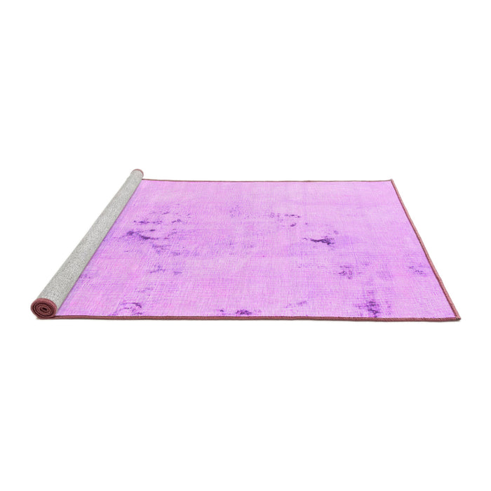 Sideview of Machine Washable Abstract Pink Modern Rug, wshabs996pnk