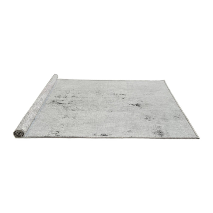 Sideview of Machine Washable Abstract Gray Modern Rug, wshabs996gry