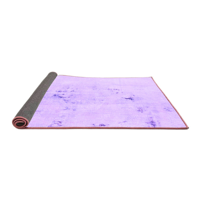 Sideview of Abstract Purple Modern Rug, abs996pur