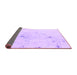 Sideview of Abstract Purple Modern Rug, abs996pur