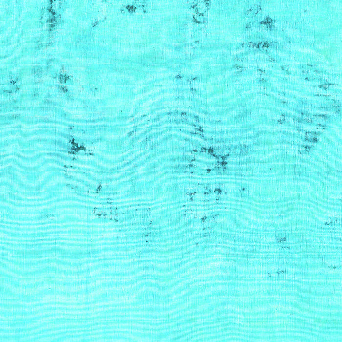 Square Machine Washable Abstract Turquoise Modern Area Rugs, wshabs996turq