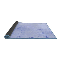 Sideview of Abstract Blue Modern Rug, abs996blu