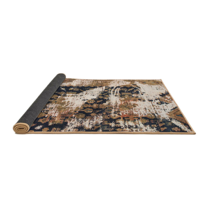 Sideview of Abstract Brown Modern Rug, abs997