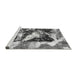 Sideview of Machine Washable Abstract Gray Modern Rug, wshabs997gry