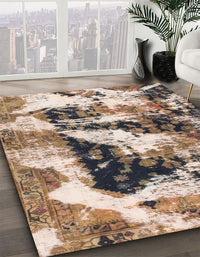 Abstract Brown Modern Rug, abs997