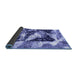 Sideview of Abstract Blue Modern Rug, abs997blu