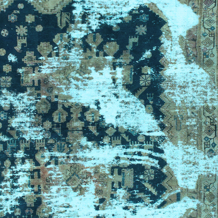 Abstract Light Blue Modern Rug, abs997lblu