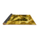 Sideview of Abstract Yellow Modern Rug, abs997yw