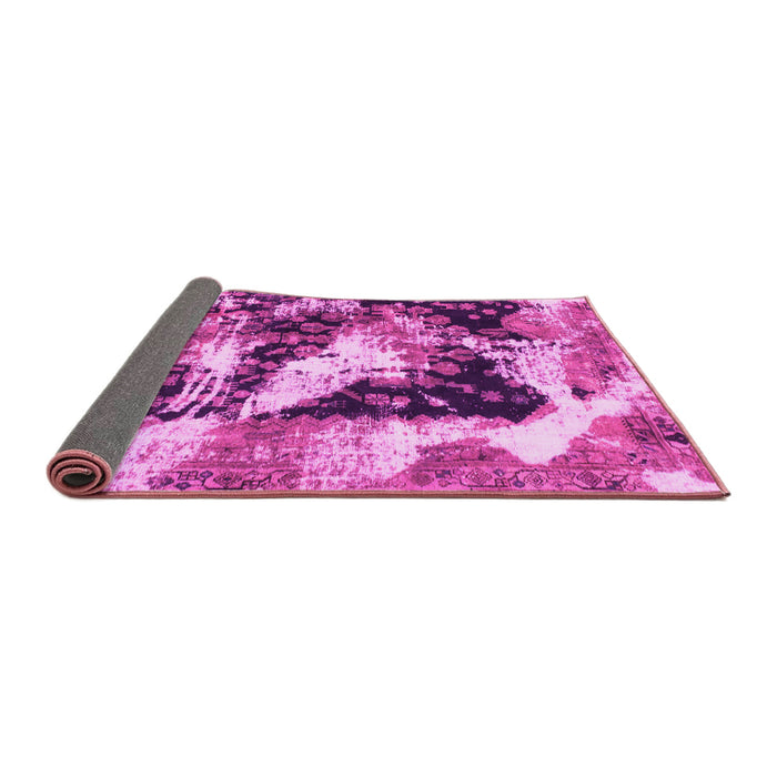 Sideview of Abstract Pink Modern Rug, abs997pnk
