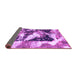 Sideview of Abstract Purple Modern Rug, abs997pur