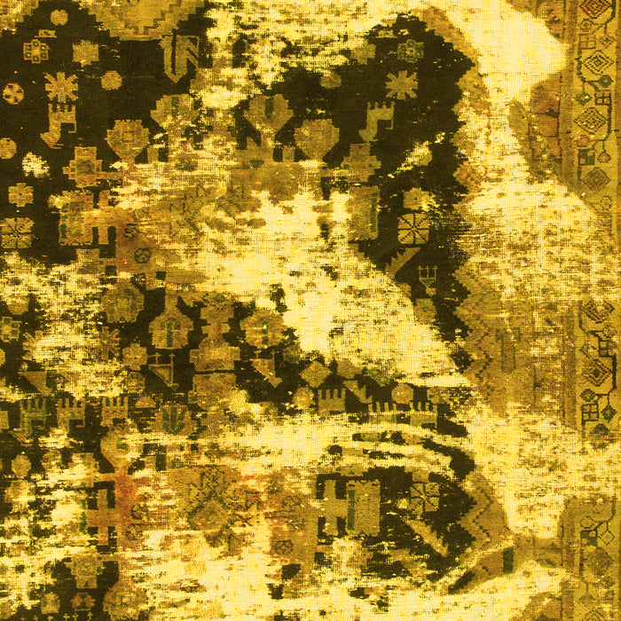 Machine Washable Abstract Yellow Modern Rug, wshabs997yw