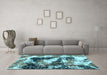 Machine Washable Abstract Light Blue Modern Rug in a Living Room, wshabs997lblu