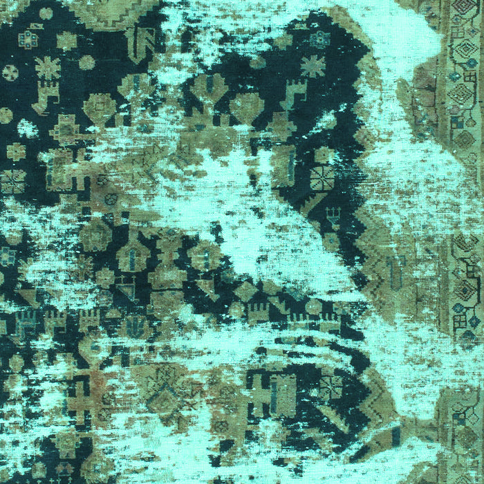 Abstract Turquoise Modern Rug, abs997turq