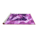 Sideview of Machine Washable Abstract Purple Modern Area Rugs, wshabs997pur