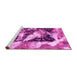 Sideview of Machine Washable Abstract Pink Modern Rug, wshabs997pnk