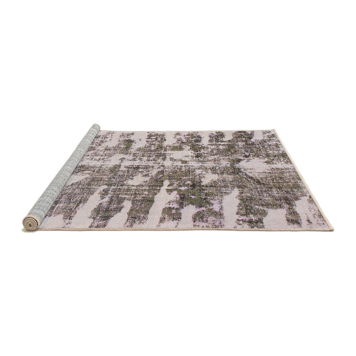 Sideview of Machine Washable Abstract Mauve Taupe Purple Rug, wshabs998