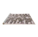 Sideview of Machine Washable Abstract Mauve Taupe Purple Rug, wshabs998