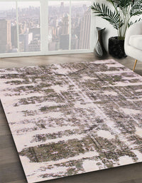 Abstract Mauve Taupe Purple Modern Rug, abs998