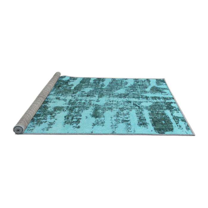 Sideview of Machine Washable Abstract Light Blue Modern Rug, wshabs998lblu