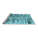 Sideview of Machine Washable Abstract Light Blue Modern Rug, wshabs998lblu