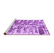 Sideview of Machine Washable Abstract Purple Modern Area Rugs, wshabs998pur