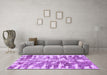 Machine Washable Abstract Purple Modern Area Rugs in a Living Room, wshabs998pur