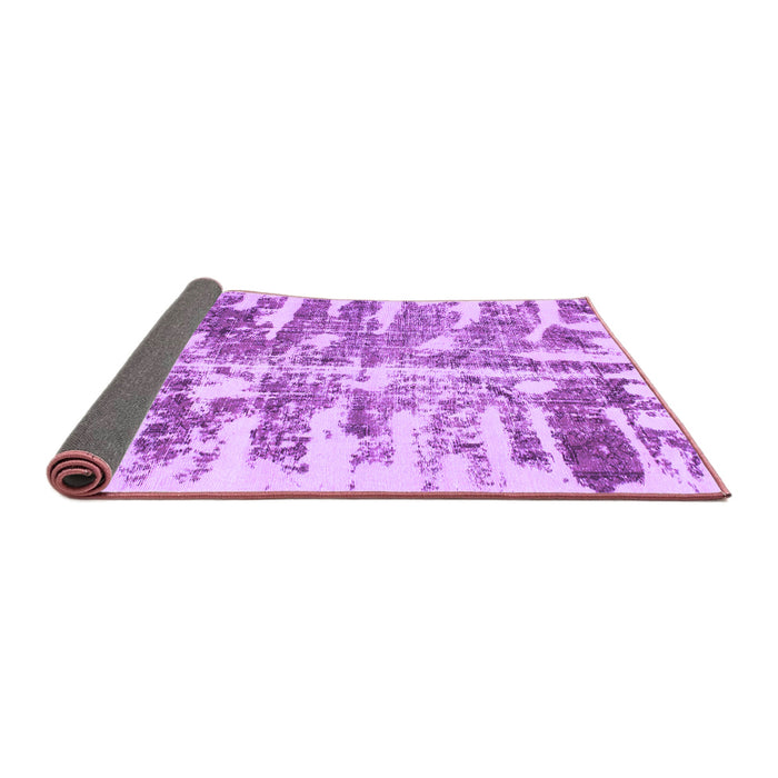 Sideview of Abstract Purple Modern Rug, abs998pur