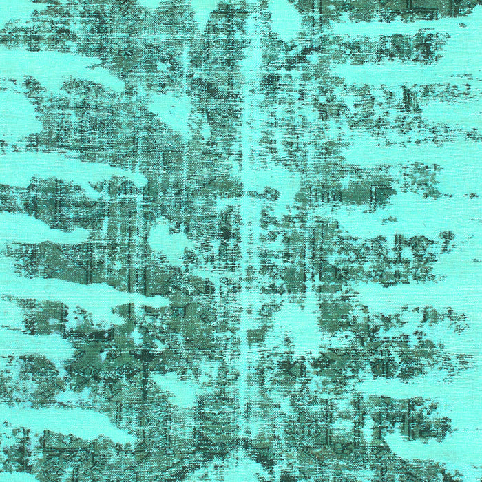 Machine Washable Abstract Turquoise Modern Area Rugs, wshabs998turq