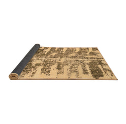 Sideview of Abstract Brown Modern Rug, abs998brn