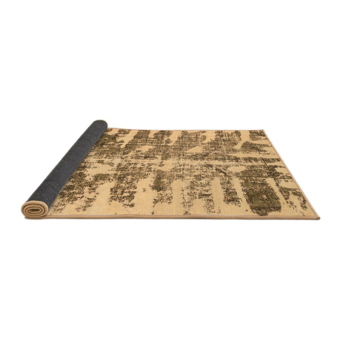 Sideview of Abstract Brown Modern Rug, abs998brn